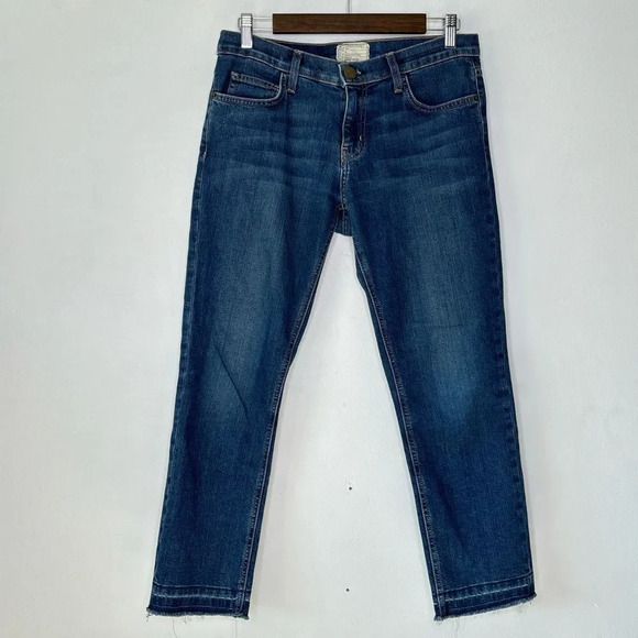 Current/Elliott The Cropped Straight Jean Stagecoach Released Hem Size 26 - Picture 2 of 11